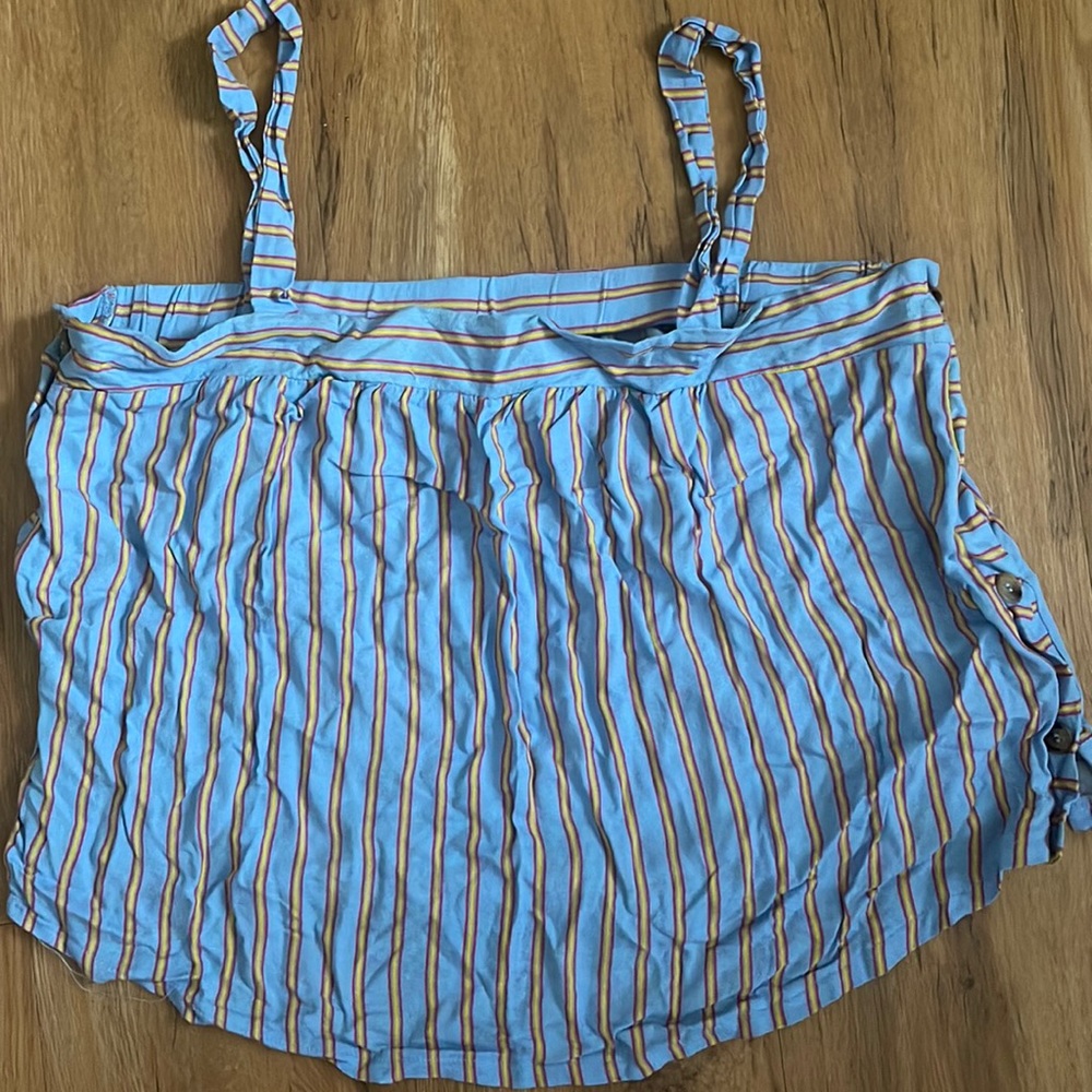 Blue Striped Tank/Crop Top